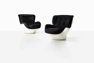 View full screen - View 1 of Lot 159. Paire de fauteuils Yoga.