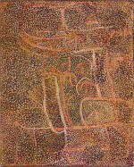 Alhalkere - Old Man Emu with Babies, 1989