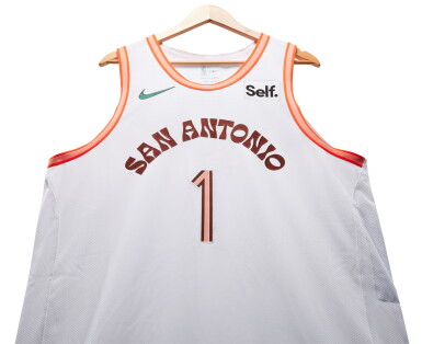 View full screen - View 1 of Lot 8. Victor Wembanyama San Antonio Spurs 2023-2024 Game Worn City Edition Jersey | In-Season Tournament Debut.