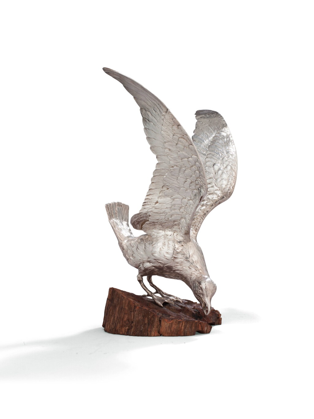 View full screen - View 1 of Lot 26. A SILVER SEAGULL, NERESHEIMER, HANAU, CIRCA 1910, IMPORT MARKS FOR BERTHOLD MULLER, LONDON, 1910 | MOUETTE EN ARGENT PAR NERESHEIMER, HANAU, VERS 1910, POINÇONS D'IMPORTATION DE BERHOLD MULLER, LONDRES, 1910.