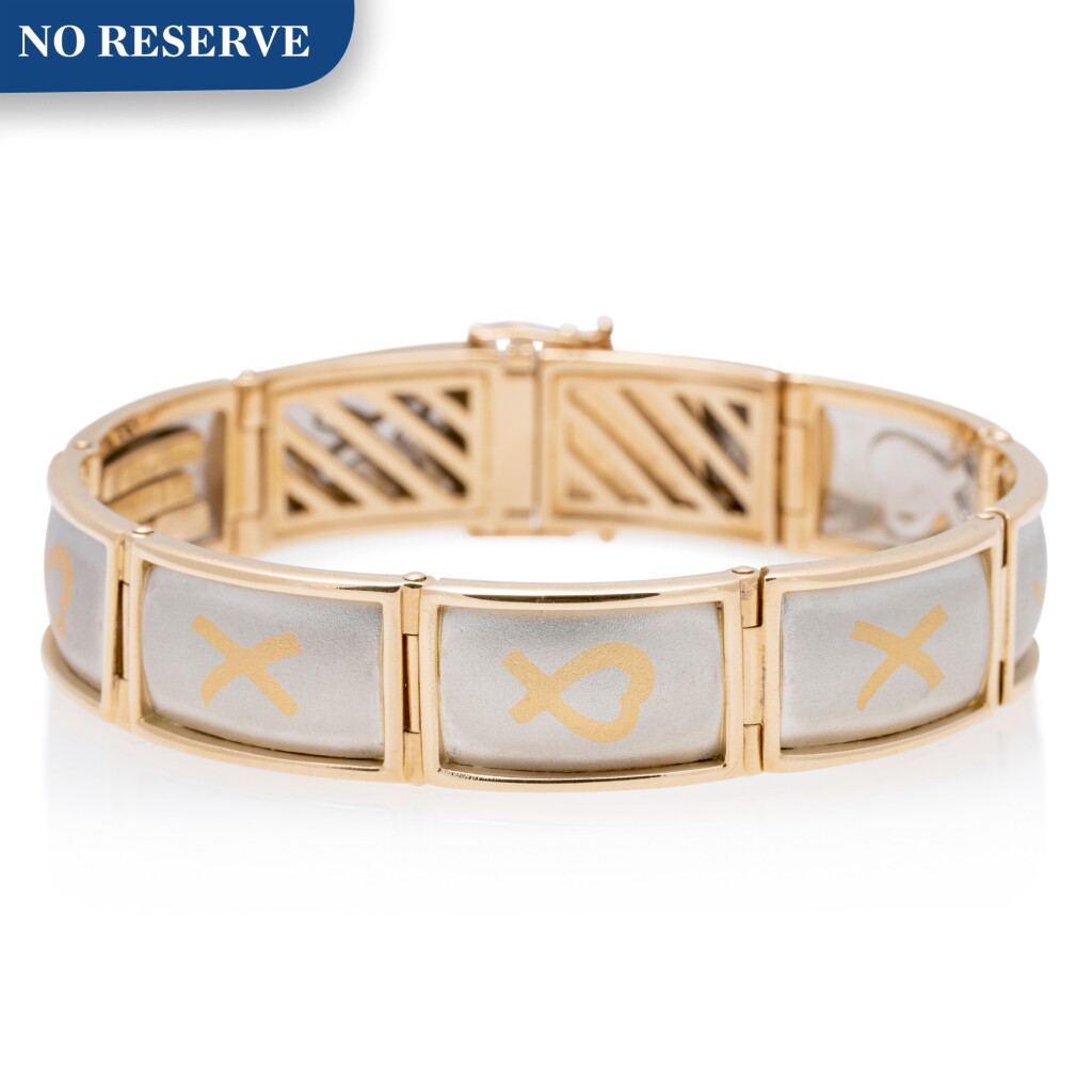 View full screen - View 1 of Lot 4. TIFFANY & CO. | GOLD AND PLATINUM BRACELET.