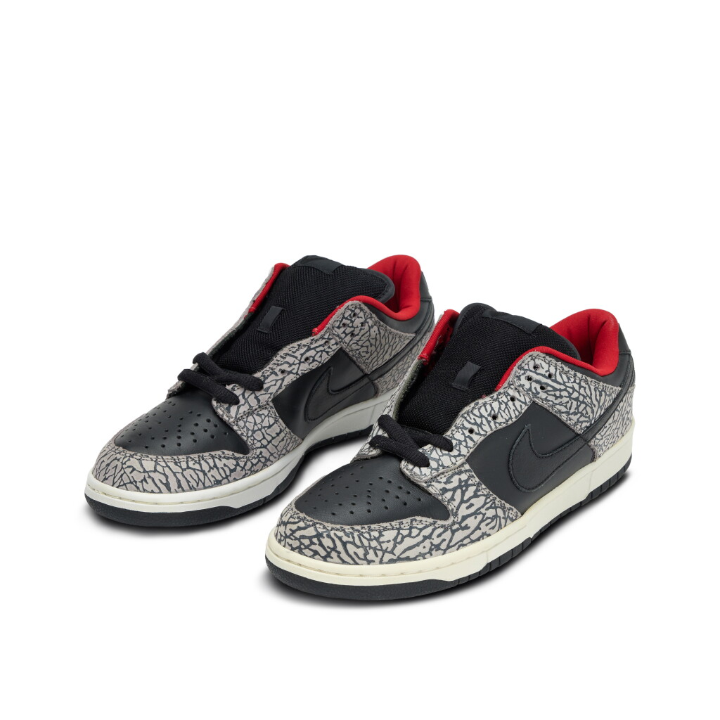 View full screen - View 1 of Lot 39. Nike SB Dunk Low Supreme ‘Black Cement’ | Size 10.