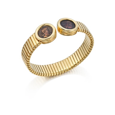View full screen - View 1 of Lot 513. Gold and Ancient Coin 'Monete' Cuff-Bracelet.