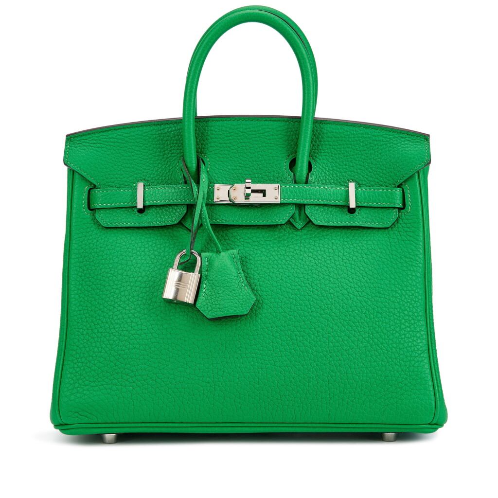 View full screen - View 1 of Lot 3102. Bambou Togo Birkin 25 Palladium Hardware, 2014.