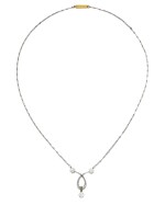 Diamond and Demantoid Garnet Pendant-Necklace
