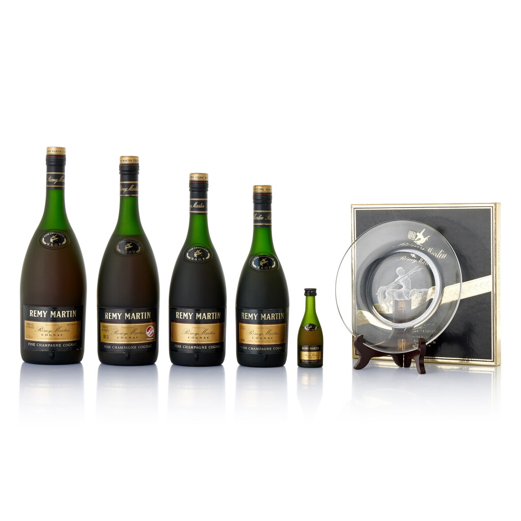 View full screen - View 1 of Lot 2840. Remy Martin VSOP 40.0 abv NV (1 1.136 LITR, 1 1LITR, 1 BT70, 1 BT50, 1 BT5).