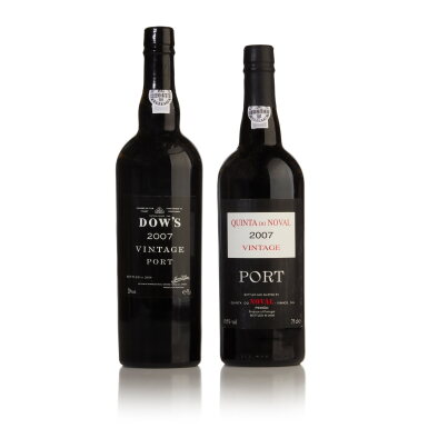 View full screen - View 1 of Lot 607. Quinta do Noval 2007 and Dow 2007 (2 BT).