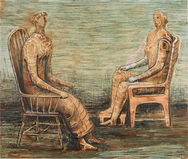 View full screen - View 1 of Lot 30. Two Seated Women.