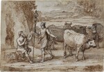 Mercury returning the cattle of Admetus to Apollo