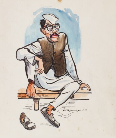 View full screen - View 1 of Lot 43. RASIPURAM KRISHNASWAMI IYER LAXMAN | UNTITLED.