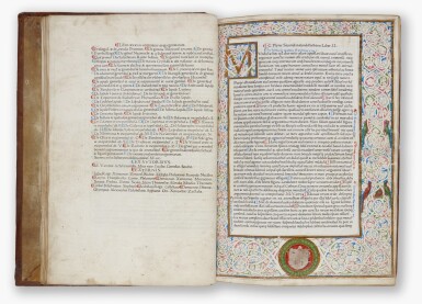 View full screen - View 1 of Lot 19. Pliny | Historia naturalis, the Macclesfield copy, printed on vellum, Rome: Sweynheym and Pannartz, 1470.