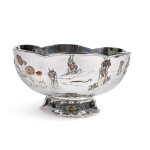 Japanese Export Silver and Enamel Bowl, Kagawa Katsuhiro, Tokyo, Circa 1880
