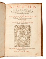 Aristotle, Mechanica, Paris, 1599, old vellum