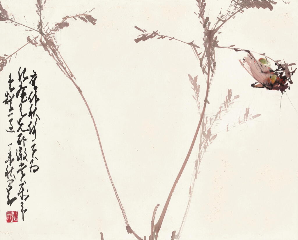 View full screen - View 1 of Lot 2674. 趙少昂 秋聲 | Zhao Shao'ang, Autumn Cicada.