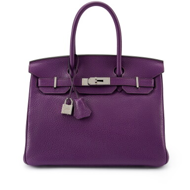 Voir en plein écran - Voir 1 du lot 7766. Ultra Violet Clemence Birkin 30 Palladium Hardware, 2012.