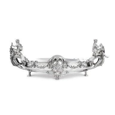 View full screen - View 1 of Lot 420. A German Silver Large Centerpiece, Heinrich Daniel Meyen & Co., Berlin, Circa 1890.