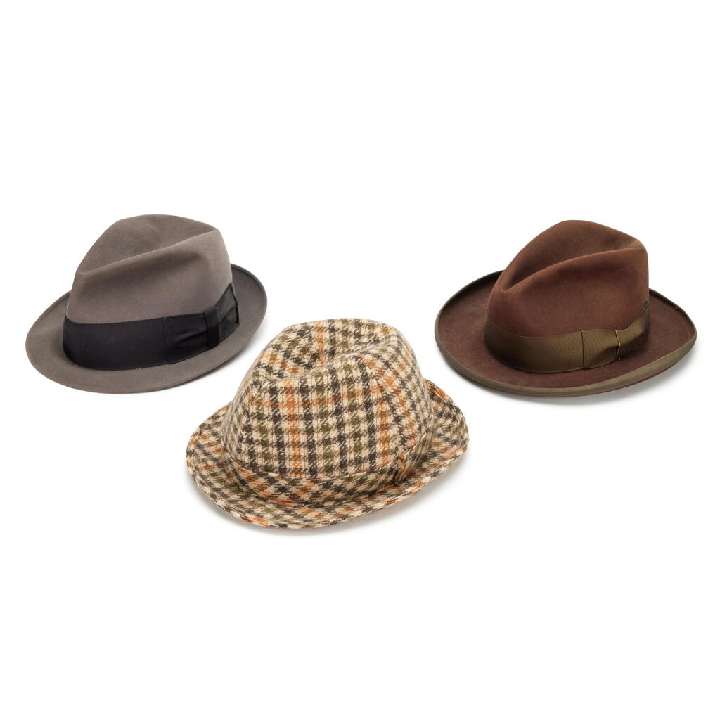 View full screen - View 1 of Lot 22. Group of Three Bing Crosby Fedoras.