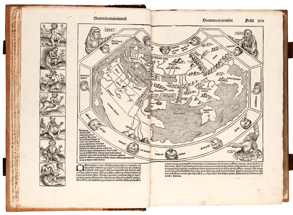 View full screen - View 1 of Lot 137. Schedel | Liber chronicarum, Nuremberg, July 1493, old half calf.