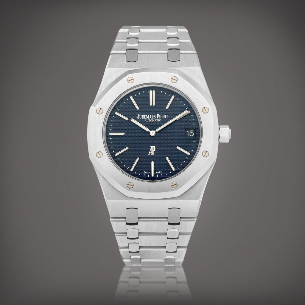 View full screen - View 1 of Lot 782. Royal Oak, Reference 15202ST.OO.1240ST.01 | A stainless steel bracelet watch with date, Circa 2014 | 愛彼 | 皇家橡樹系列 型號15202ST.OO.1240ST.01 | 精鋼鏈帶腕錶,備日期顯示,約2014年製.