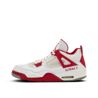 View full screen - View 1 of Lot 18. Derek Anderson Nike Air Jordan 4 "LOYAL 1” Player Exclusive Sample | Size 13.