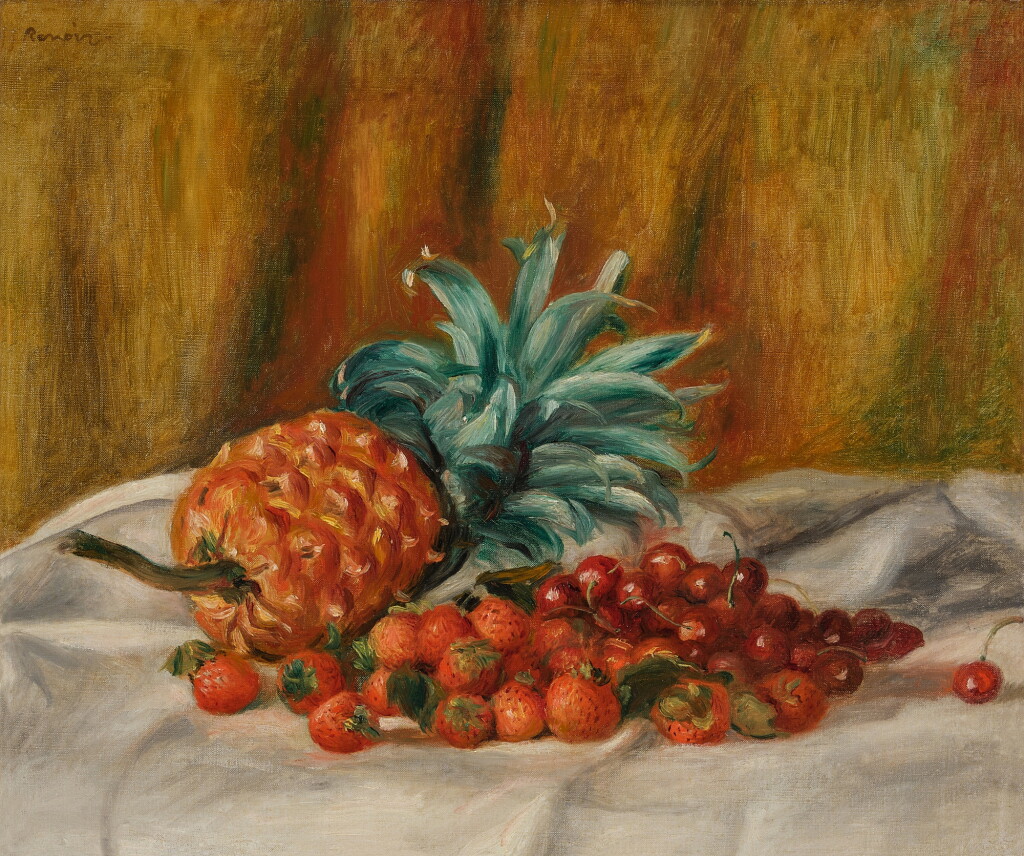 View full screen - View 1 of Lot 142. Fraises, cerises et ananas.