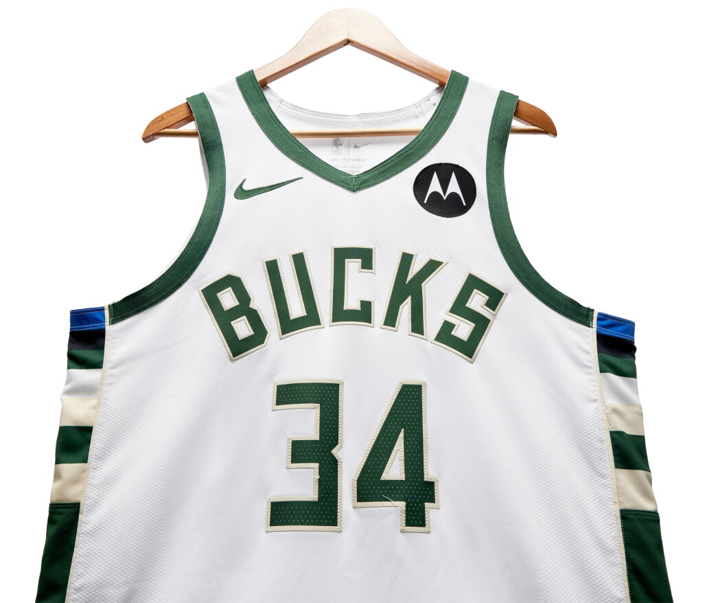 View full screen - View 1 of Lot 1. Giannis Antetokounmpo Milwaukee Bucks 2024-2025 Game Worn Association Edition Jersey | 59 Points | 1,000th Career Block | Double-Double.