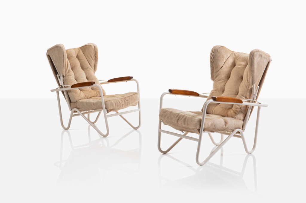 View full screen - View 1 of Lot 97. Pair of Prefacto armchairs.