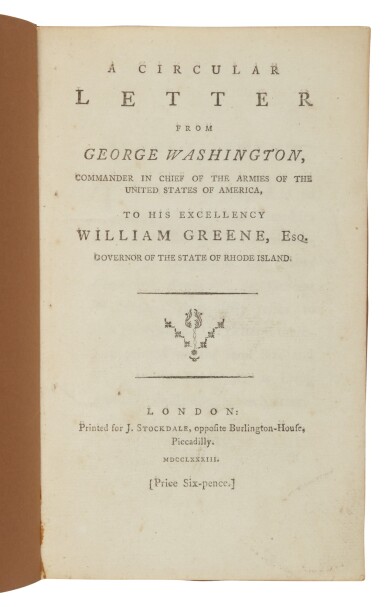 View full screen - View 1 of Lot 505. Washington, George | Washington' resignation as commander-in-chief.