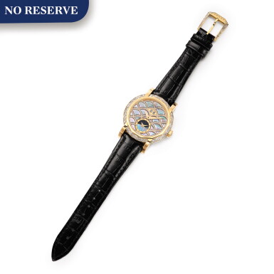 View full screen - View 1 of Lot 1623. Graff | 'GraffStar' Mother-of-Pearl and Diamond Automatic Icon Wristwatch | 格拉夫 | 'GraffStar' 珍珠母 配 鑽石 腕錶.