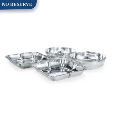 View full screen - View 1 of Lot 231. A MATCHING PAIR OF FRENCH SILVER ENTRÉE DISHES AND SERVING BOWLS, CARDEILHAC, PARIS, EARLY 20TH CENTURY.