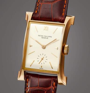 View full screen - View 1 of Lot 2012. Reference 2441 | A pink gold wristwatch, Made in 1949 | 百達翡麗 | 型號2441 | 粉紅金腕錶,1949年製 .