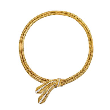 View full screen - View 1 of Lot 2716. 'Cheveux D'Ange' Diamond Necklace / Brooch | 梵克雅寶 | 'Cheveux D'Ange' 鑽石項鏈 / 胸針.