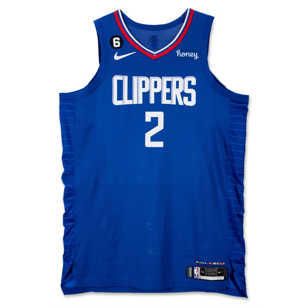 View full screen - View 1 of Lot 164. Kawhi Leonard Los Angeles Clippers 2022-2023 Game Worn Icon Edition Jersey .