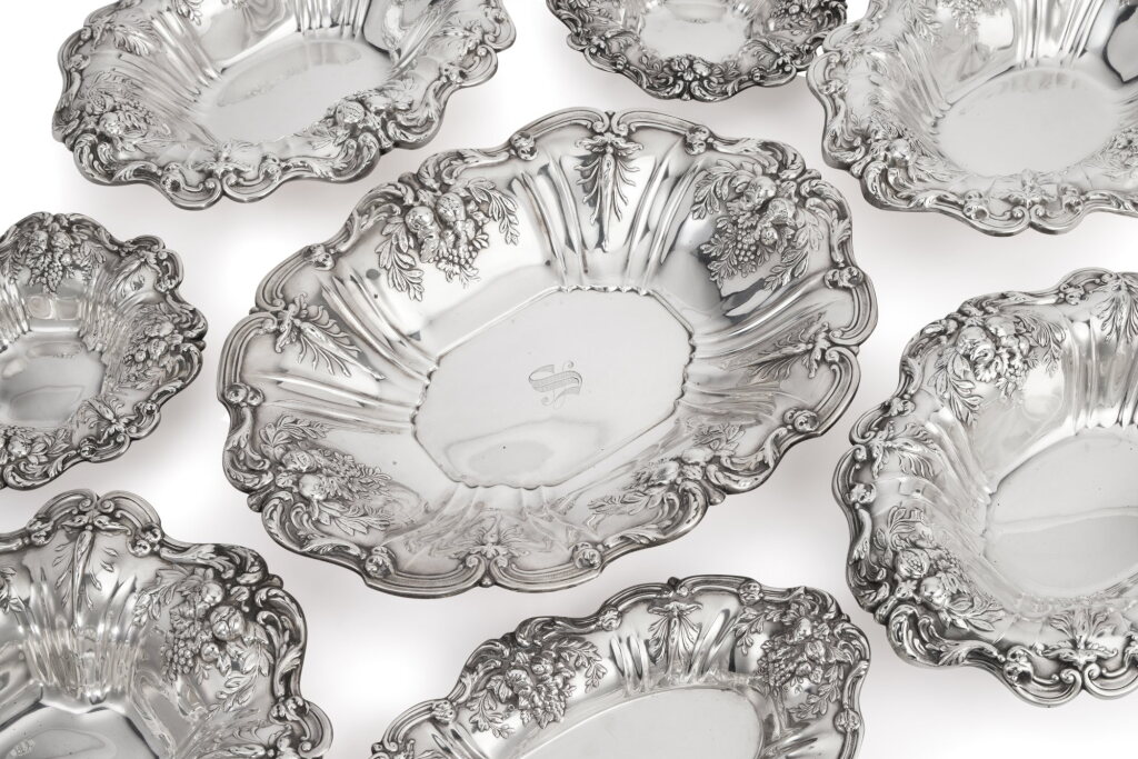 View full screen - View 1 of Lot 473. A Group of American Silver Francis I Table Articles, Reed and Barton, Taunton, Mass., Mid 20th Century.