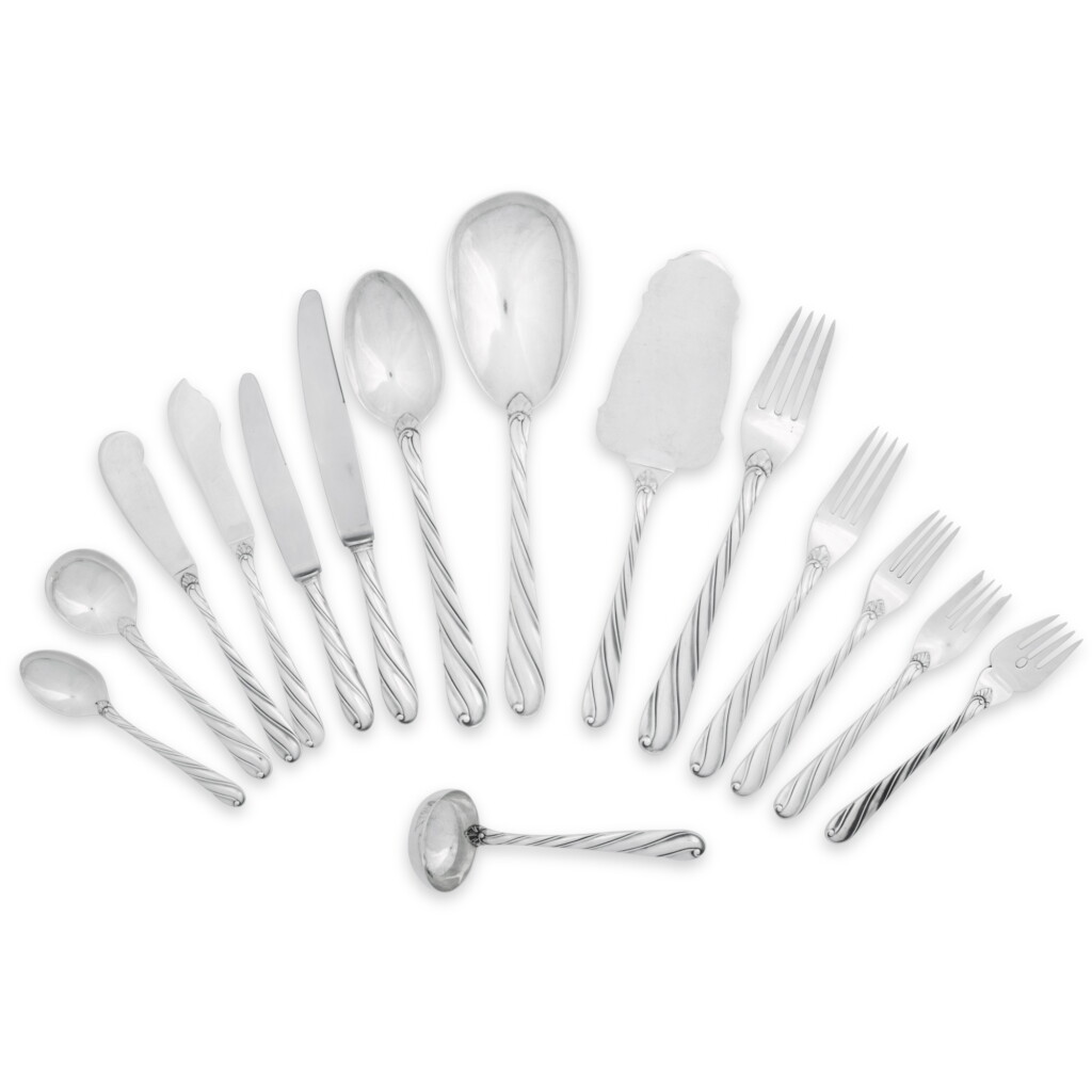 View full screen - View 1 of Lot 234. An Italian silver flatware service, Buccellati, Milan, post-1944 marks.