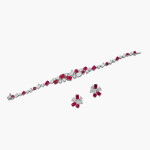 Ruby and Diamond 'Abstract' Demi-Parure