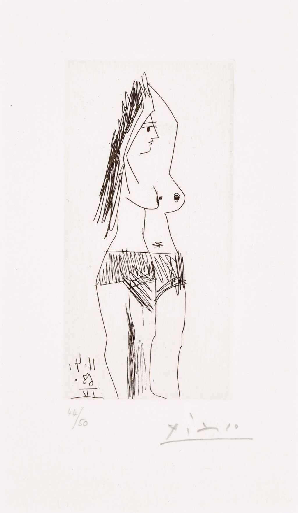 View full screen - View 1 of Lot 154. Femme se coiffant, from Séries 347 (B. 1507; Ba. 1523).