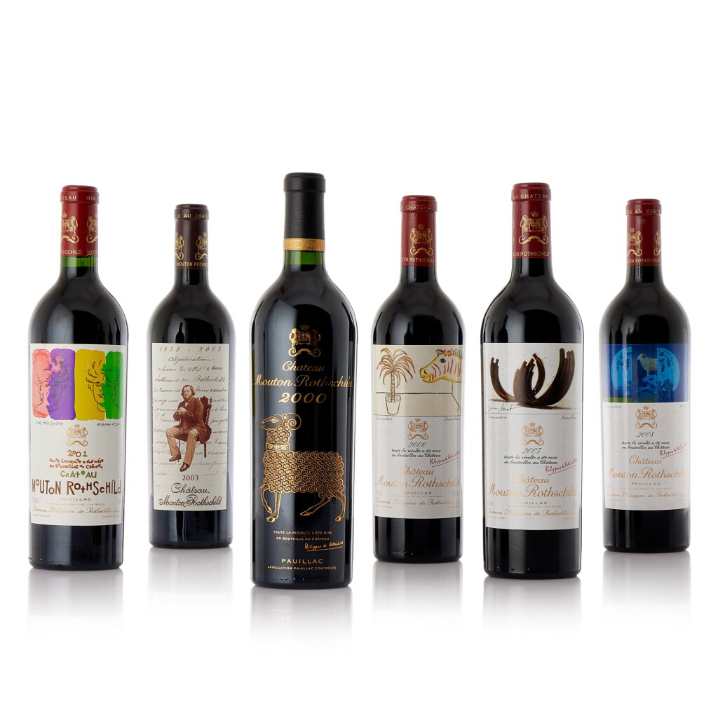 View full screen - View 1 of Lot 6271. Château Mouton Rothschild 2000s Vertical (9 BT).