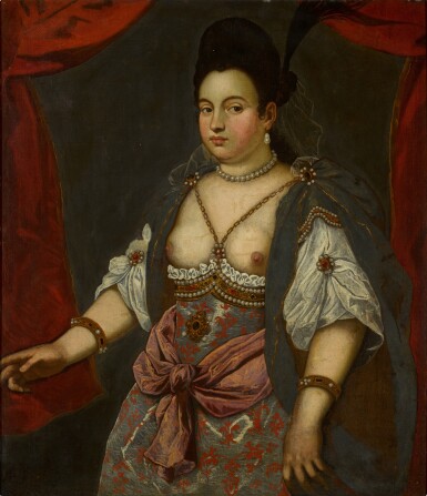 View full screen - View 1 of Lot 40. Portrait of a courtesan.