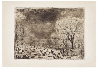 View full screen - View 1 of Lot 17. JAMES ENSOR | LES PATINEURS (DELTEIL, TAEVERNIER, ELESH 65) .