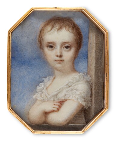 View full screen - View 1 of Lot 348. Portrait of a young boy, circa 1800.