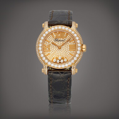 View full screen - View 1 of Lot 8894. Happy Sport Mini, Reference 4189 | A pink gold and diamond-set wristwatch, Circa 2023 | 蕭邦 | Happy Sport Mini 型號4189 | 粉紅金鑲鑽石腕錶,約2023年製.