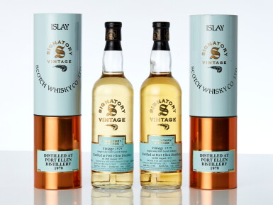 View full screen - View 1 of Lot 7638. Port Ellen Signatory Vintage 22 Year Old Cask #5148 43.0 abv 1979 (1 BT70) & Port Ellen Signatory Vintage 22 Year Old Cask #5540 43.0 abv 1979 (1 BT70).