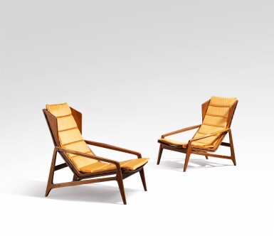 View full screen - View 1 of Lot 118. Pair of armchairs, model n°811.