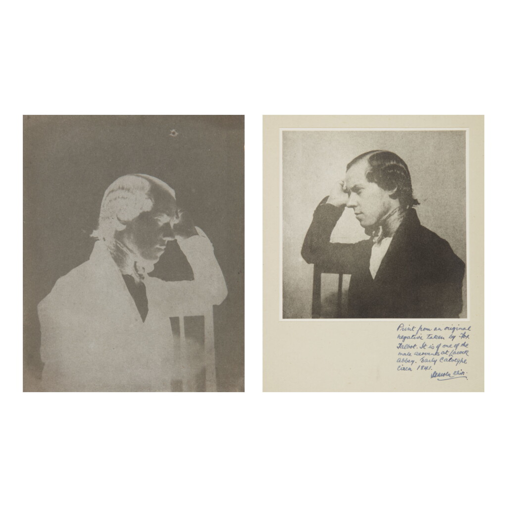 View full screen - View 1 of Lot 113. ATTRIBUTED TO WILLIAM HENRY FOX TALBOT | PORTRAIT OF A MAN IN PROFILE.