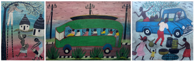 View full screen - View 1 of Lot 123. Village Life, a set of three works.