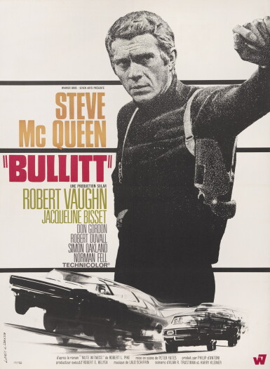 View full screen - View 1 of Lot 11. Bullitt (1968), first French release poster (1969).