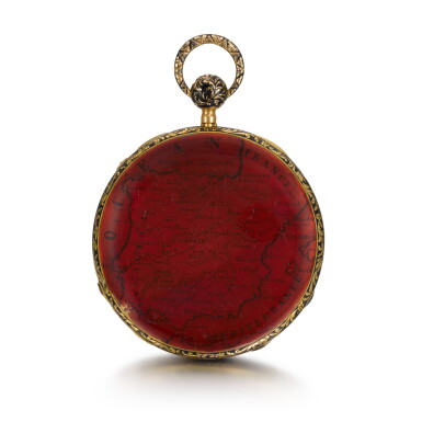 View full screen - View 1 of Lot 288. VACHERON & CONSTANTIN | A GOLD AND ENAMEL QUARTER REPEATING WATCH, CIRCA 1850 NO. 20846.
