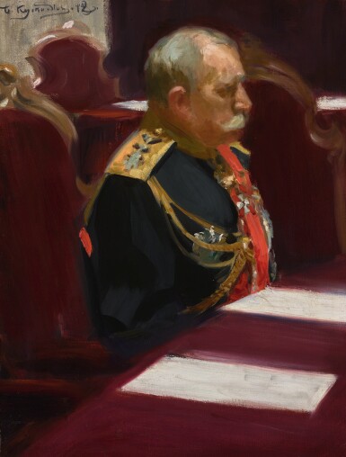 View full screen - View 1 of Lot 29. BORIS MIKHAILOVICH KUSTODIEV | PORTRAIT OF ADMIRAL OSKAR VON KRAEMER.