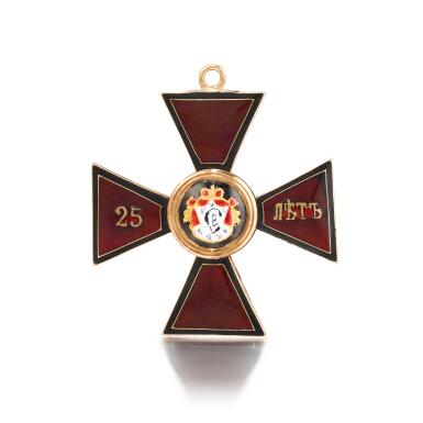 View full screen - View 1 of Lot 138. An enamel Order of St. Vladimir, Fourth Class, for 25 years of service, St Petersburg, circa 1900.